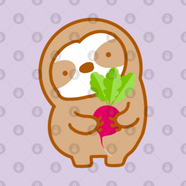 Cute Radish Sloth by theslothinme