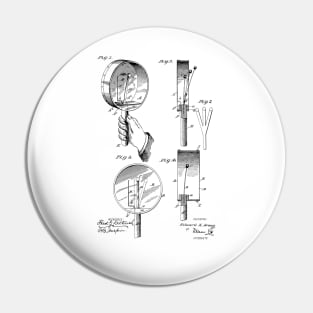 Hand Drum Vintage Patent Hand Drawing Pin