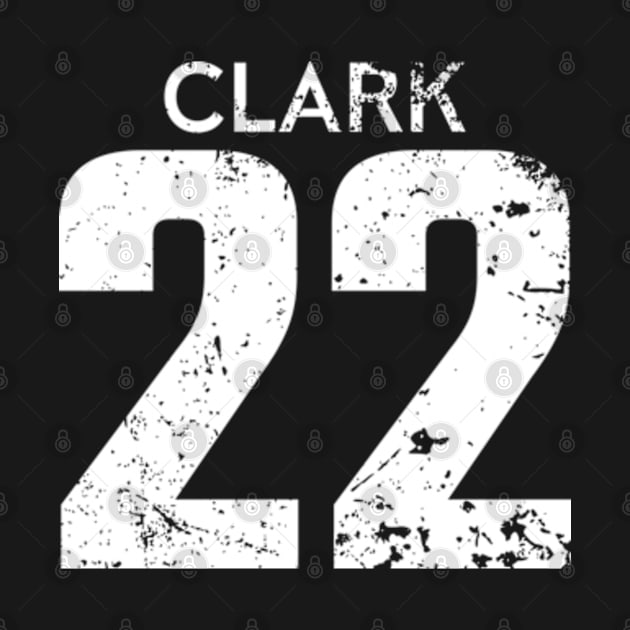 Caitlin Clark White Distressed Jersey Number 22 by itsMePopoi