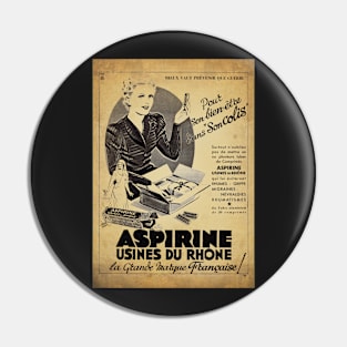 Retro poster - pub - vintage - Aspirin - Usines du Rhône Pin