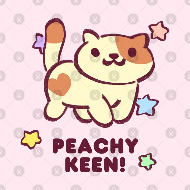 kitty collector rare cat peaches with starry sparkles being peachy keen by mudwizard