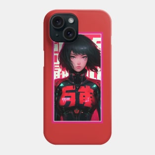 Anime Race Girl | Quality 3D Anime Artwork | Pink Red Black Blue Chibi Manga Anime Art Phone Case