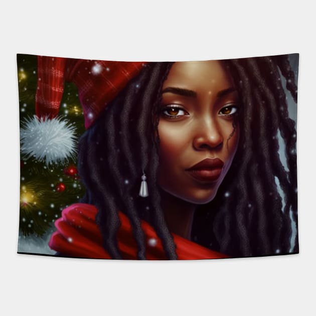 Beautiful Female African American Santa Claus Black Santa