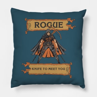 Tabletop RPG Rogue - Knife To Meet You Pillow