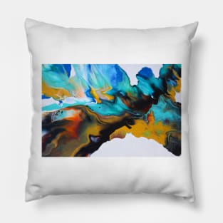 "Out of Gold" acrylic dutch pour Pillow