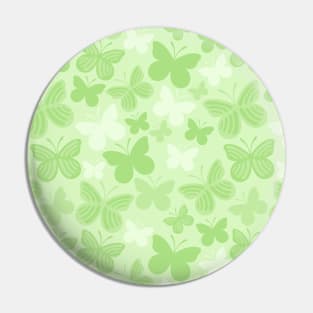 Green Butterflies Pattern Pin