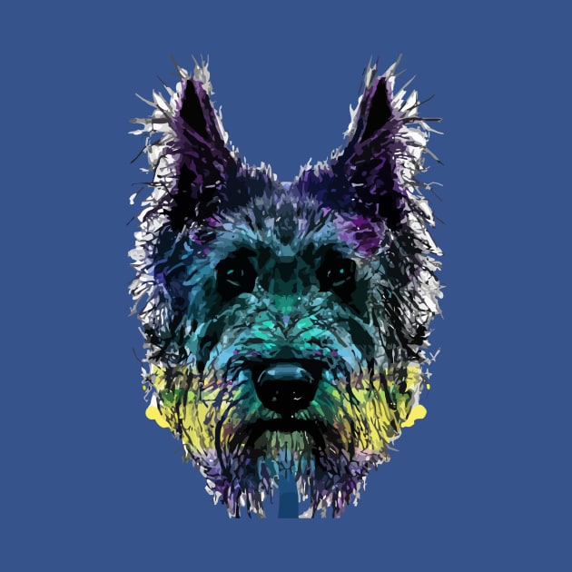 Irish Wolfhound Sighthound Minimal Artwork by Furrban