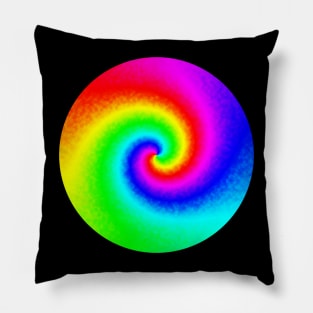 Colourful Tie Dye Rainbow Swirl Summer Pattern Pillow