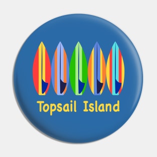 Topsail Island NC Surfboards Pin