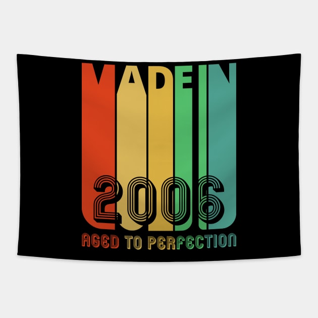 Vintage retro Made in 2006 Aged to perfection. Tapestry by MadebyTigger
