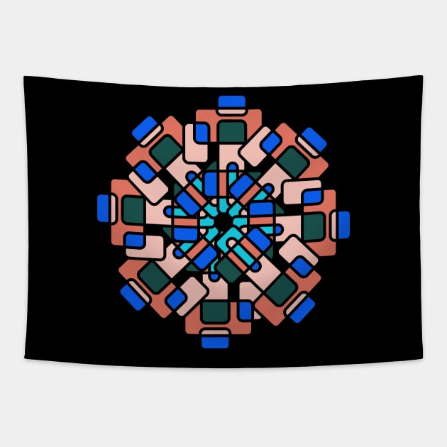 Retro Radial Tapestry by n23tees