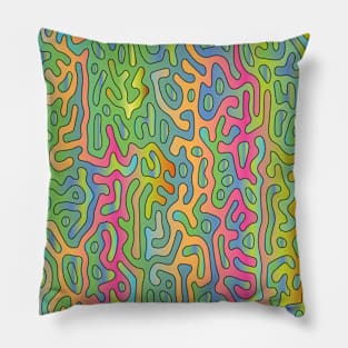 Seamless Turing Pattern Abstract Colored Pillow
