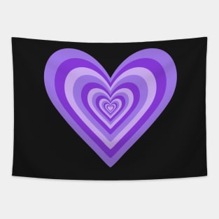 Purple Expanding Hearts Tapestry