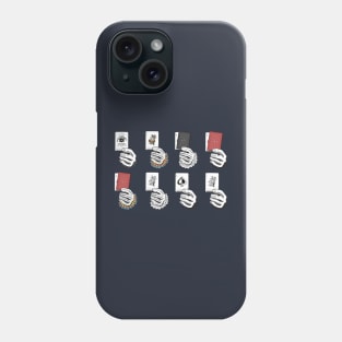 Clown hand Cards set Phone Case