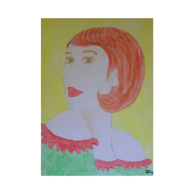 Portrait of red-haired woman by Zamen