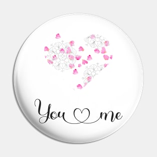 You and me romantic design Pin