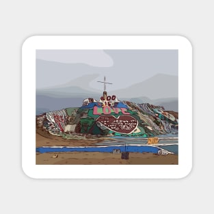 Salvation Mountain, East Jesus Slab City California Magnet