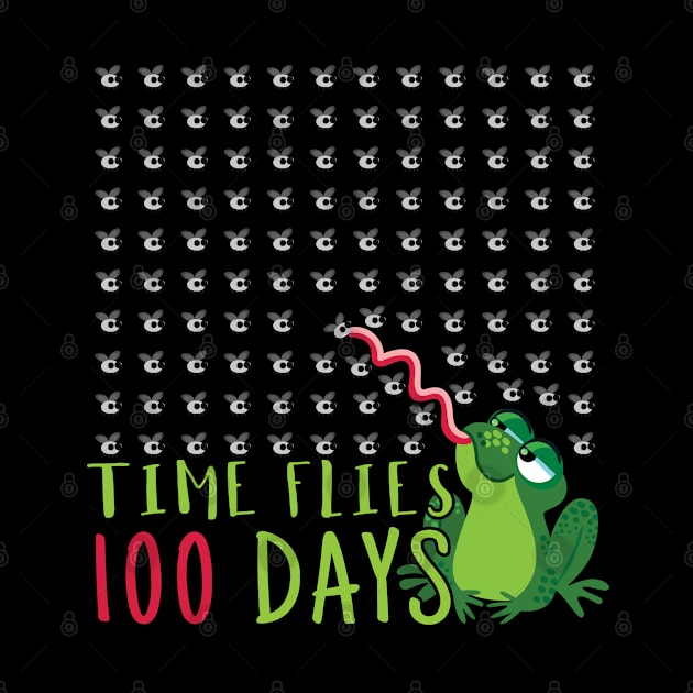 Days Of School 100th Day Flies Frog by CrissWild