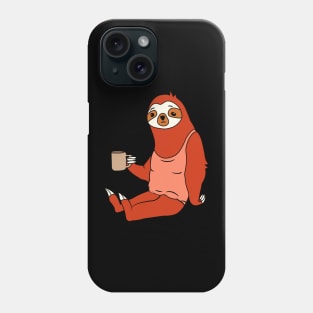 Lazy Sloth With Coffee Phone Case