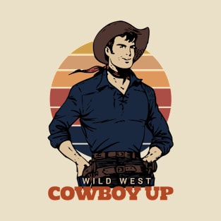 Wild West Vintage Cowboy Up T-Shirt