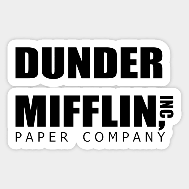 Dunder Mifflin The Office Logo' Sticker | Spreadshirt