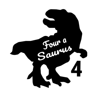 Dinosaur Four Birthday T-Shirt