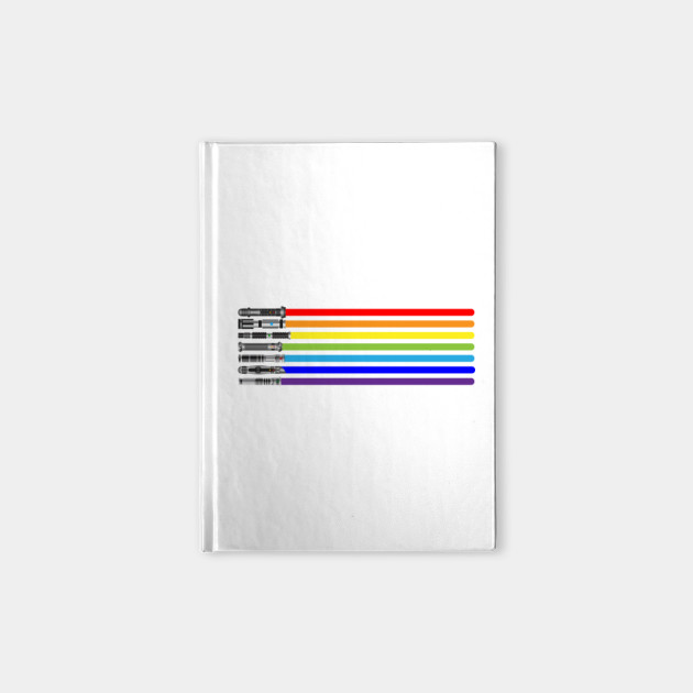 Lightsaber Rainbow Lightsaber Rainbow Notebook Teepublic Uk