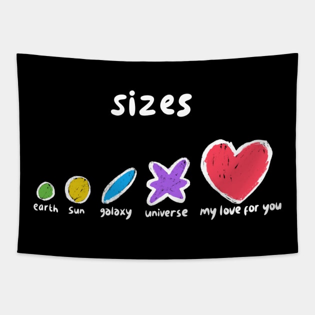 My Love For You Sizes Tapestry by FanArts