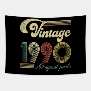 Retro Vintage 1990 34th Birthday Gift Men Women 34 Years Old Tapestry