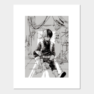 Affiches Et Tirages D Art Shoto Todoroki Teepublic Fr Dessins en noir et blanc mangas anthologie. teepublic