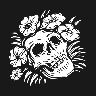 Flower And Skull T-Shirt