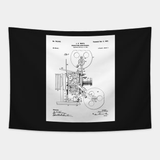 Film Camera Patent - Film Lover Cinema Student Art - White Tapestry