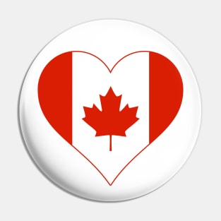 I love Canada heart flag Pin