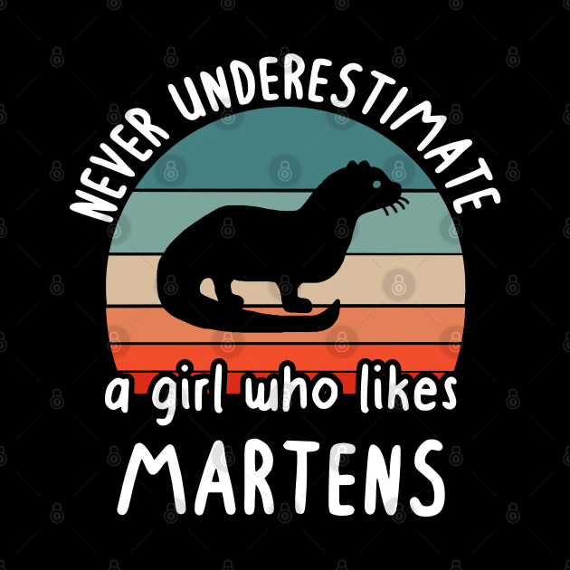 Underestimate girl marten saying gift animal by FindYourFavouriteDesign