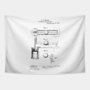 Govener for Steam Engines Vintage Patent Hand Drawing Tapestry