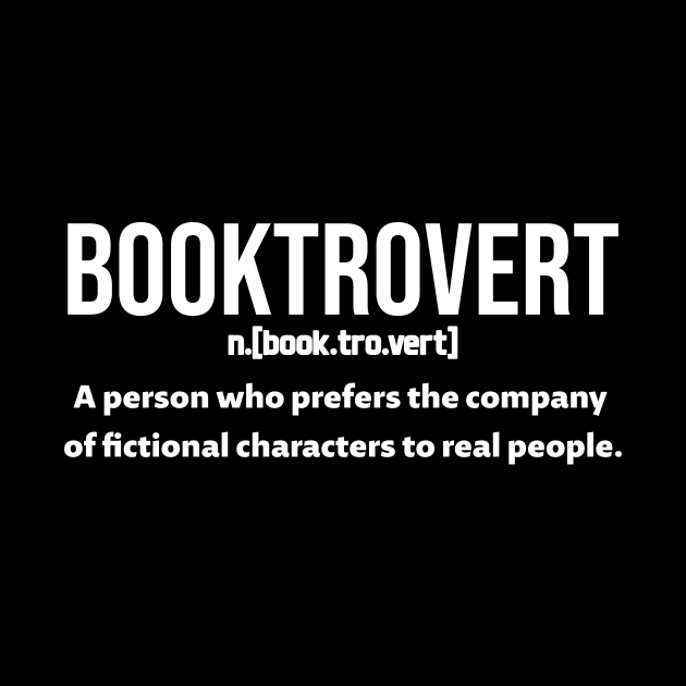 Booktrovert definition - white text by NotesNwords