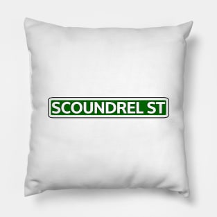 Scoundrel St Street Sign Pillow