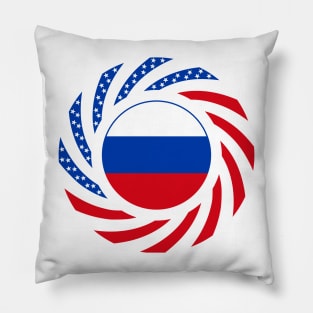 Russian American Multinational Patriot Flag Pillow