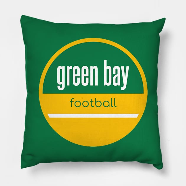 green bay packers football Pillow by BVHstudio