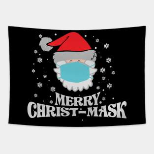 Merry Christ-mask funny quarantined Christmas gift Tapestry