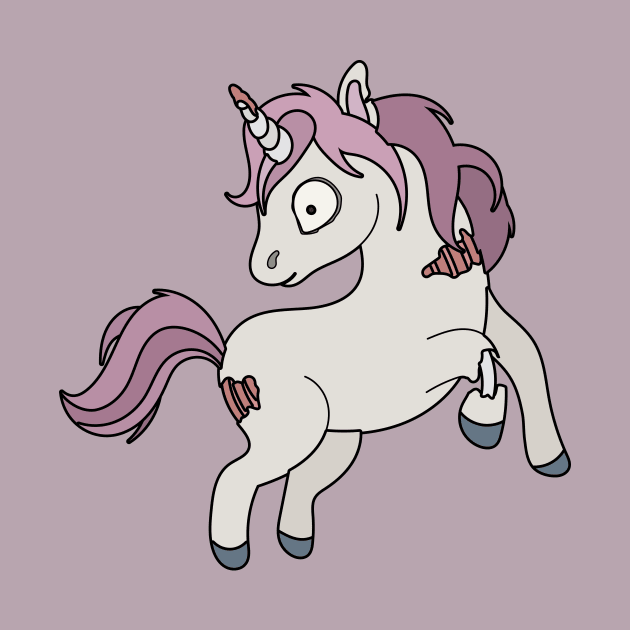 Zombie Unicorn Doodle // Funny Halloween Zombie Animal by SLAG_Creative