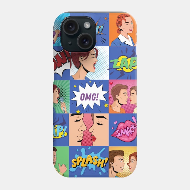 Retro Comic Strip Style Phone Case by CheeseOnBread