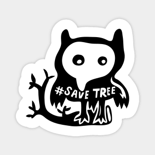 Owl Love Tree Magnet