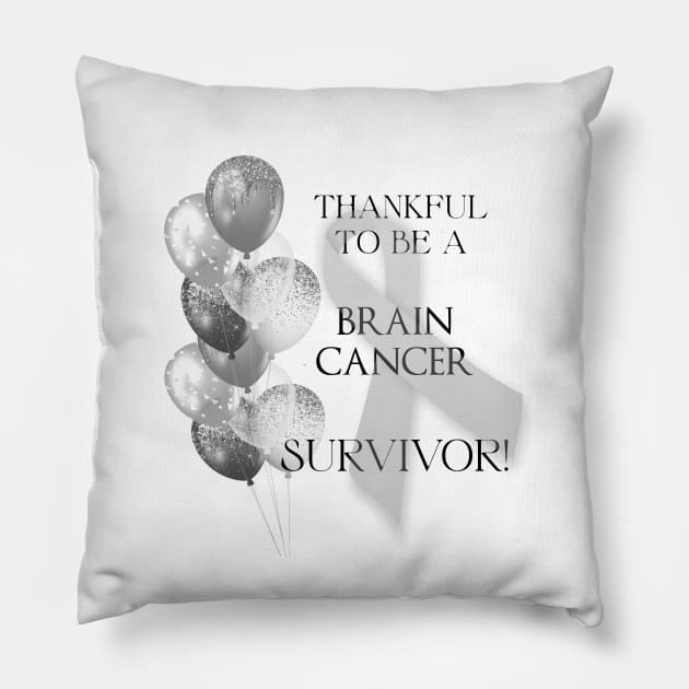 Brain Cancer Survivor Support Pillow by allthumbs