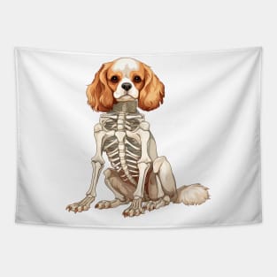 Skeleton Cavalier King Charles Spaniel Dog Tapestry