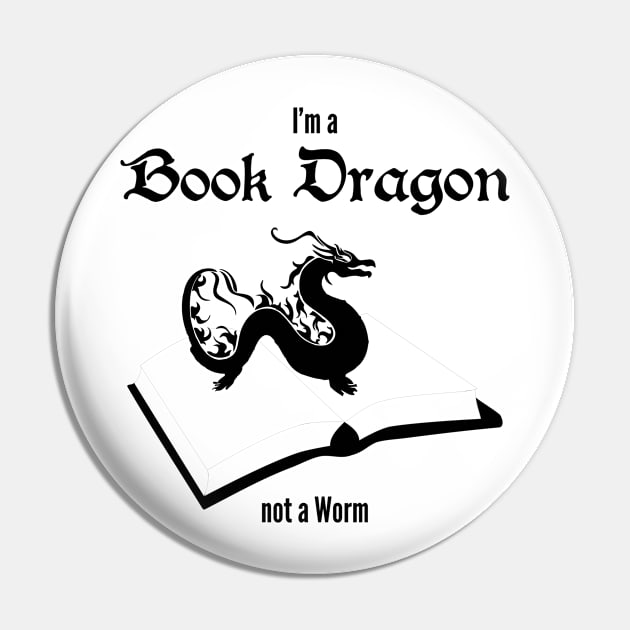Book Dragon Pin by lindaursin