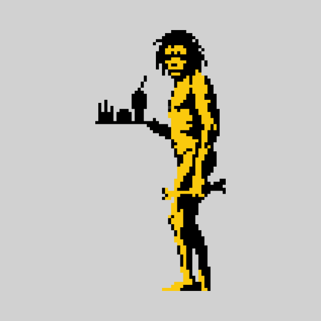 Fast-food Caveman by Banksy in pixel by 8bitbaba
