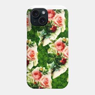 Green & Pink Floral Pattern Phone Case