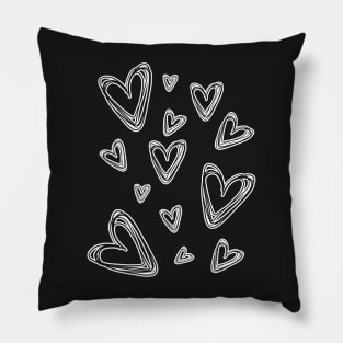 Lineart hearts for you Pillow