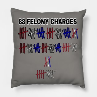 88 FELONY CHARGES - Red, White & Blue - Back Pillow